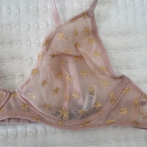 Free People Mesh Underwire Star Embroidered Bra - Picture 3 of 6